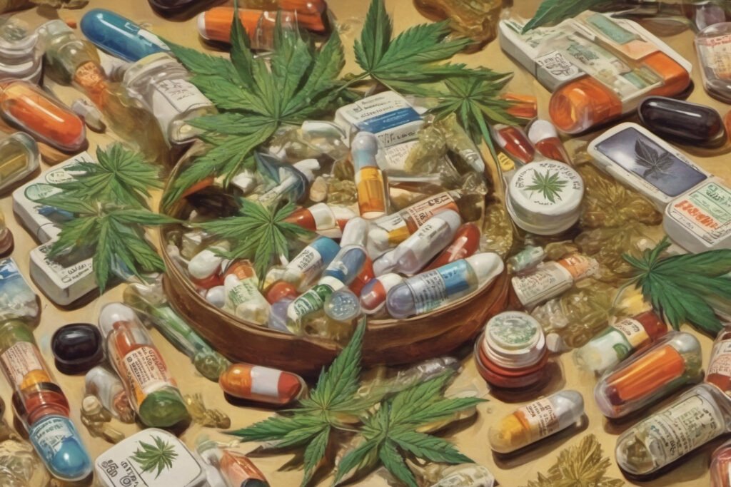 arzneimittel-tabletten-cannabis-verschreibung-auf-den-tisch-legen